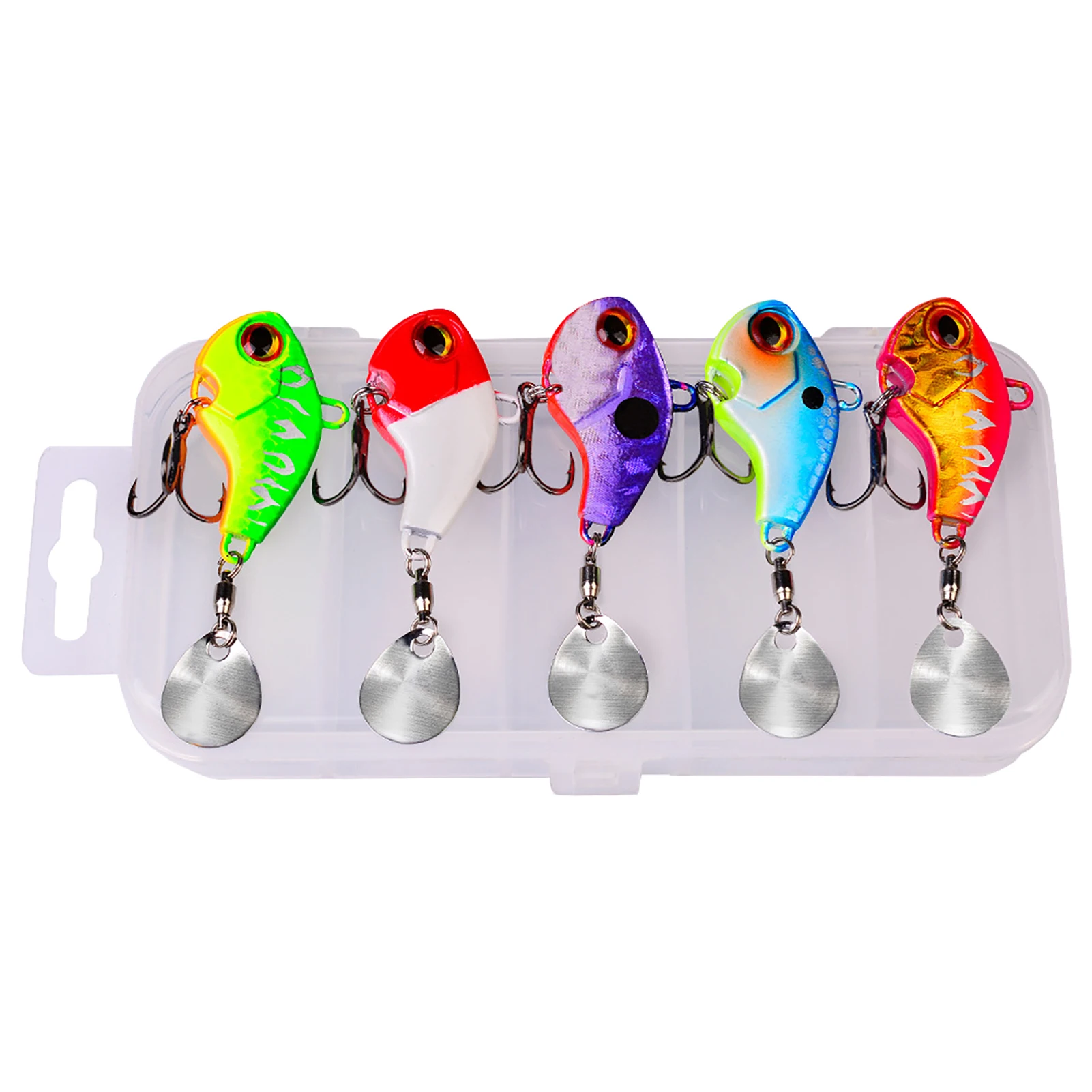 

5 шт., жесткие приманки с футляром для хранения