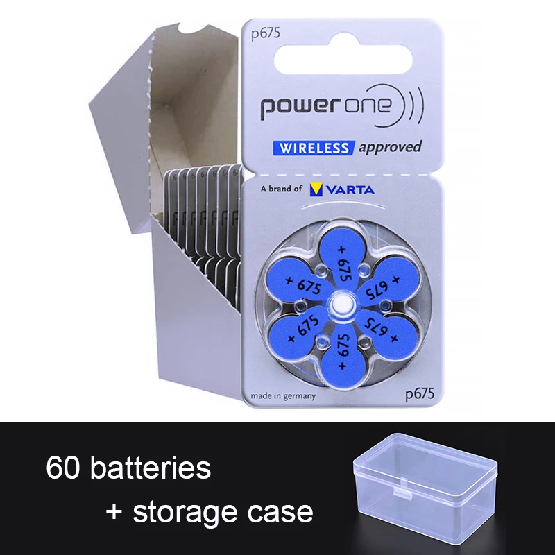 Батареи для слуховых аппаратов Powerone Air 675 a675 PR44 P675 1 45 В 60 шт.