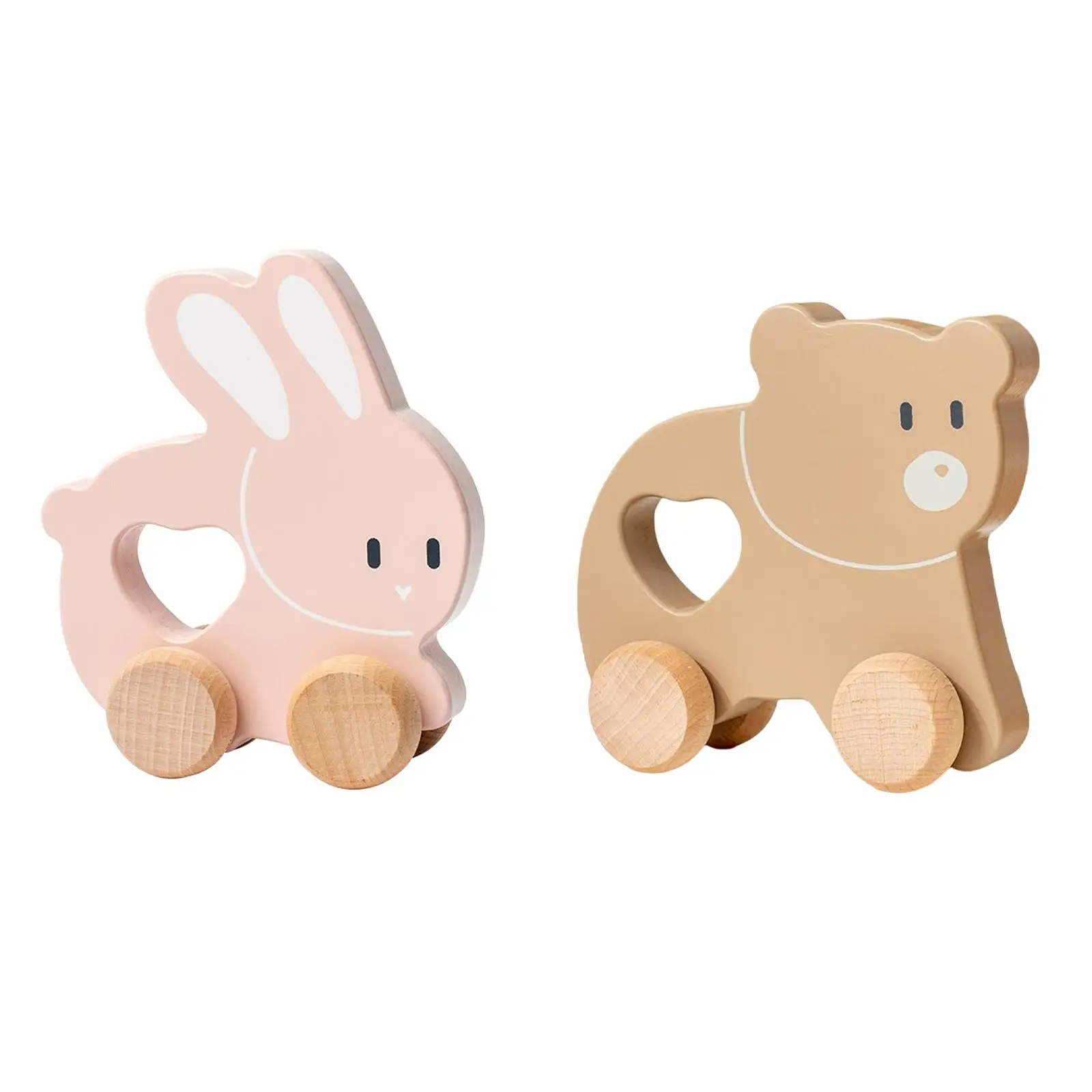 

Wood Mini Inertia Car Toy Birthday Gifts Fine Motor Skills Fun Shape Educational Toy Durable for Boys Girls Baby Tollder