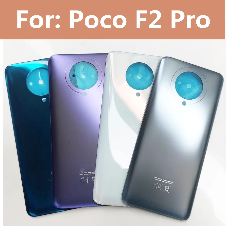 

Задняя крышка 6,67 дюйма для Xiaomi Poco F2 Pro, стеклянная задняя крышка батарейного отсека с клейкой крышкой