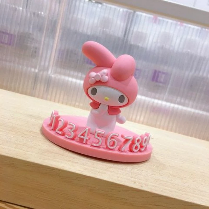 

Sanrio Hello Kitty Melody Temporary Parking Number Plate Creative Personalized and Cute Number assembly