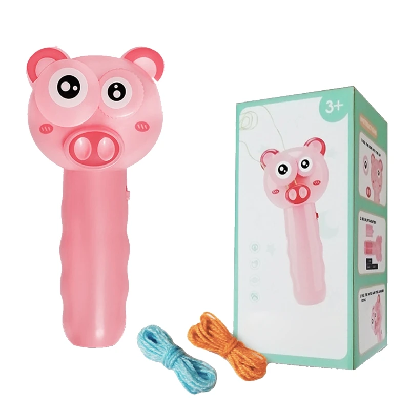 

Peculiar Rope Propeller Rope Thruster Toy with 2 Ropes Cute Electric Floating Rope Play Games for Interactive Kid Aldut P31B