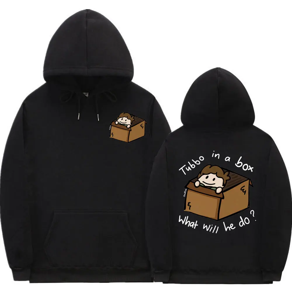 

Tubbo In A Box What Will He Do Hoodie Men Women Fashion Casual Sweatshirts Gloudfive Sweatshirt Technoblade Merch Print Hoodies