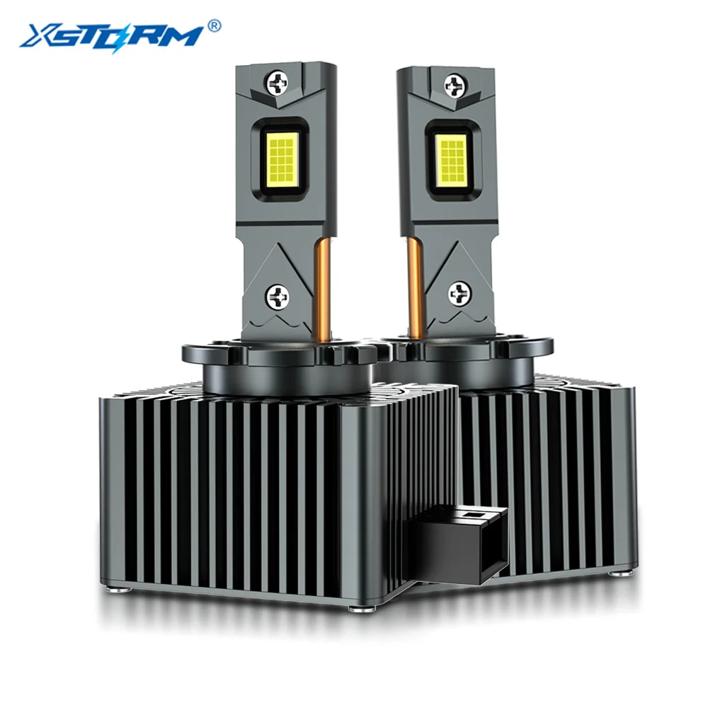Фото XSTORM D1S D1R Лампы для фар, автомобильные светодиодные лампы D2S D2R D3S D3R D4S D4R, Canbus, 60000LM, 300W, высокомощные, турбо-лампы для авто №1