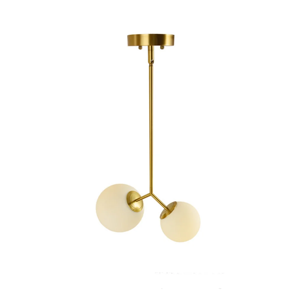 

LED pendant lamp Nordic Modern Creative Bedroom Bedside Hanging Gold Light Glass Ball Restaurant Bar Coffee Simple Lamp