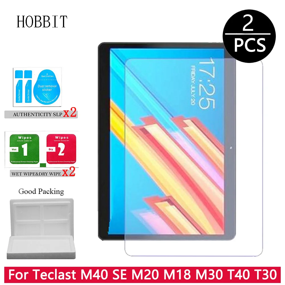 

2pcs 9H Tempered Glass For Teclast M40 SE M20 M18 M30 T40 T30 Pro T10 T20 T8 8.4 10.8 10.1 Tablet Clear Screen Protector Film