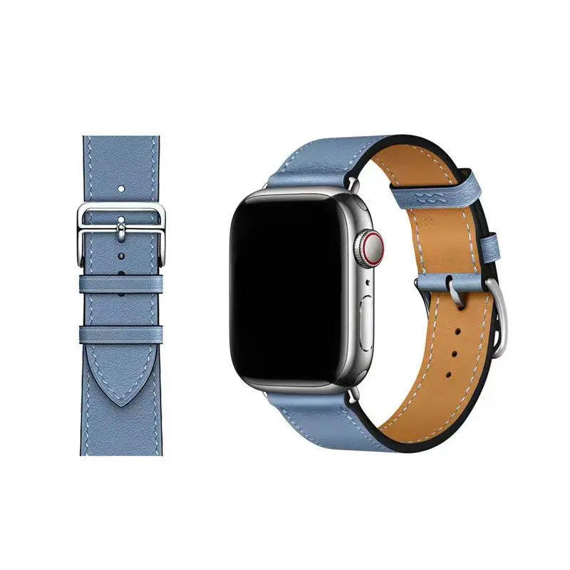 

Leather Strap For Apple Watch Band 44mm 45mm 40mm 38mm 42mm 41mm Sport Bracelet Watchband Correa iWatch Serie 3 4 5 6 SE 7
