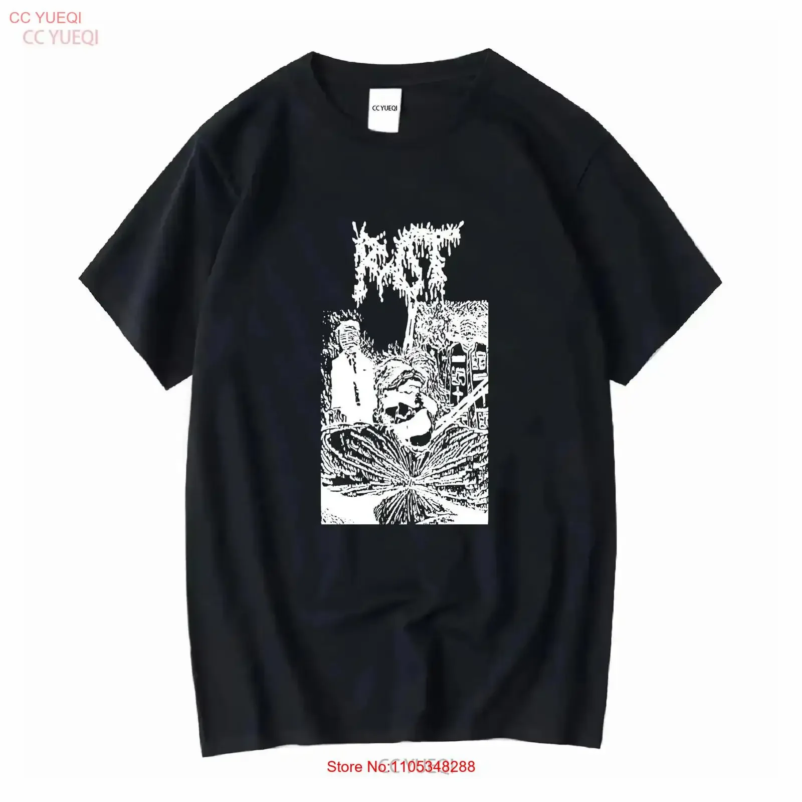 Фото Футболка Rot Prisoner в стиле грайндкор, унисекс, винтажная, с эффектом потертости, слегка повседневная, дизайнерская одежда, универсальная, удобная, винтажная. №1