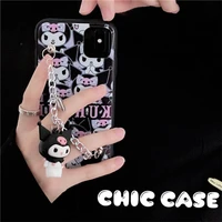 kuromi cute band bracelet strap for iphone 13 12 11 pro max xr xs max 8 x 7 se 2022 back cover