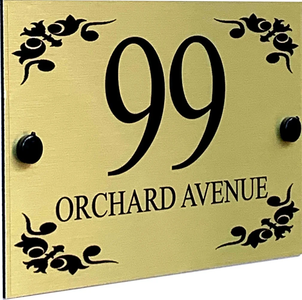 

Индивидуальная композитная алюминиевая доска, современная дверь, настенная табличка, домашний знак, золотой знак