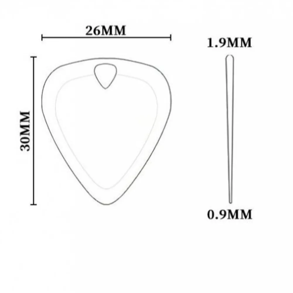 Ожерелье-медиатор для гитары жесты треугольный металлический медиатор клейкая