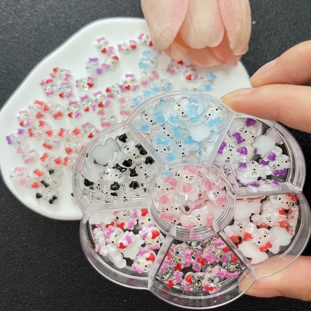 70 шт./кор. Kawaii MINISO мини-аксессуары для дизайна ногтей Y2K HelloKitty DIY чехол телефона