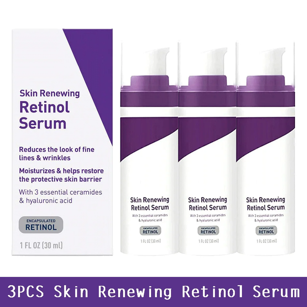 

3PCS Original Skin Renewing Retinol Serum 30ml Anti-aging Reduce Fine Lines Gentle Moisturizing Nourishing Repair Barrier Care