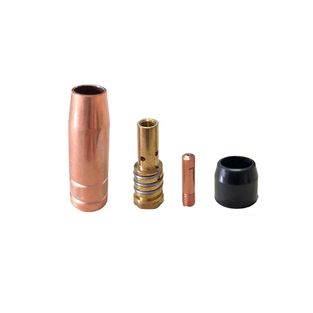 

4 шт., MB 14AK, Сварочная фотосессия, держатель наконечника сопла, контактный наконечник, втулка, газовые аксессуары MAG