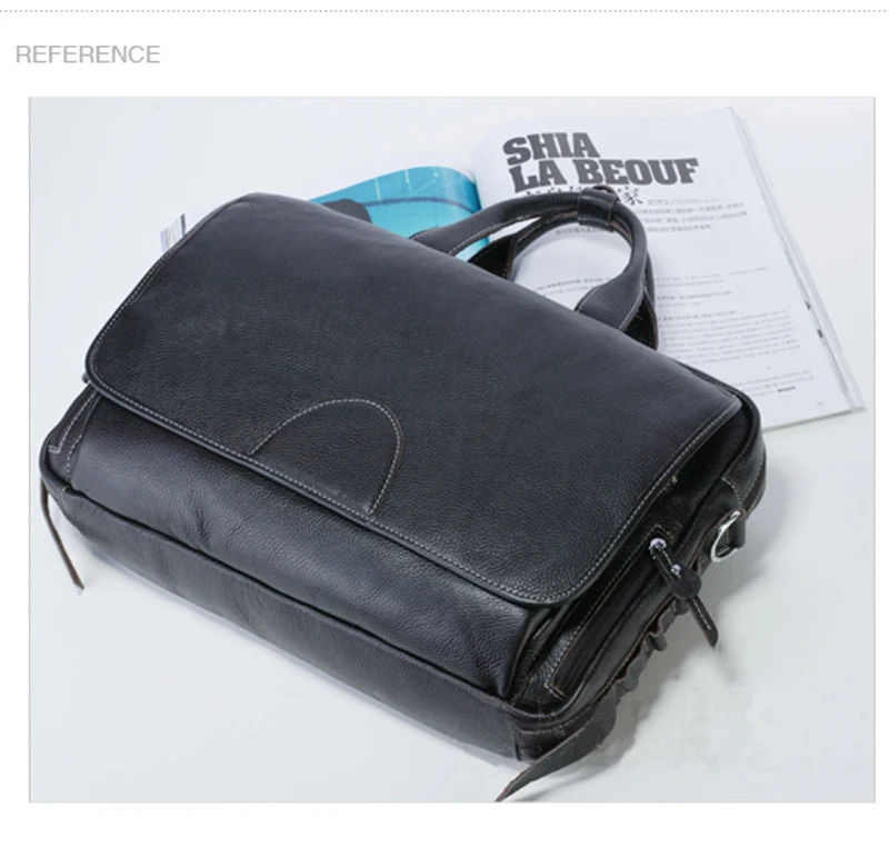 Портфель мужской из натуральной кожи для ноутбука 14 дюймов