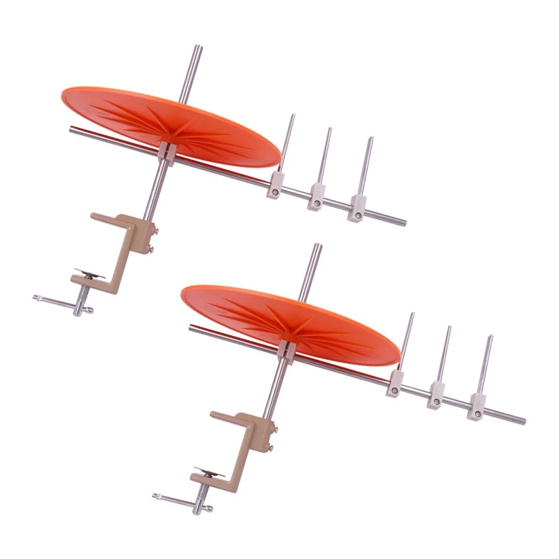 

2X Tape Cloth Bias Holder Reel Tape Holder Reel With Mounting Clamp Hemming Machine Sewing Machine Accessories Retail