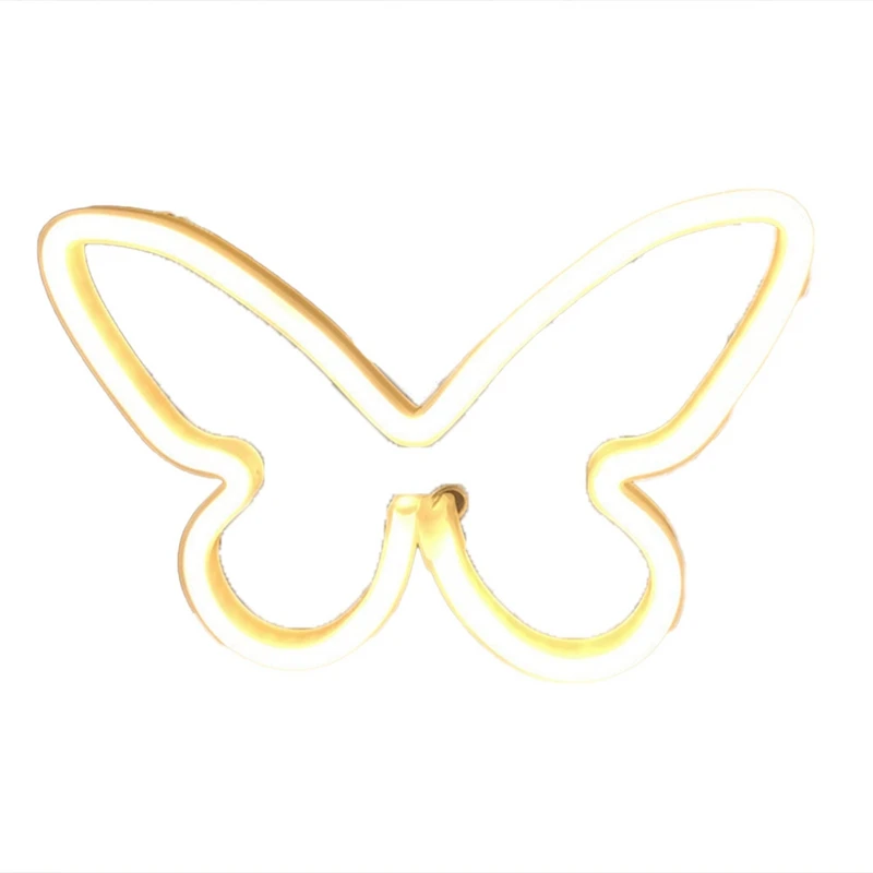 

Светодиодные неоновые огни в форме бабочки, неоновая вывеска, украшение, настенная лампа для влюбленных, подарок, украшение для свадебной в...