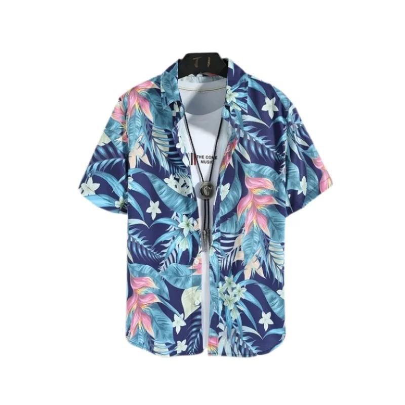 New 3D Oversized Geometric Printed Hawaiian Shirt Summer Beach Casual Dress Short Sleeved Top With Comfortable Chinese Style images - 6