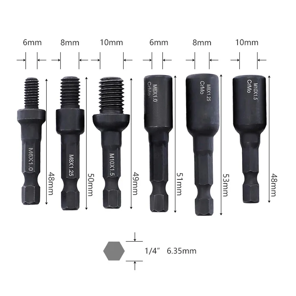 

Hanger Bolt Power Drill Tools 1/4 Inch Hex Shank Self Tapping Socket Adapter Socket Adapter 1/4 Inch Hex Shank