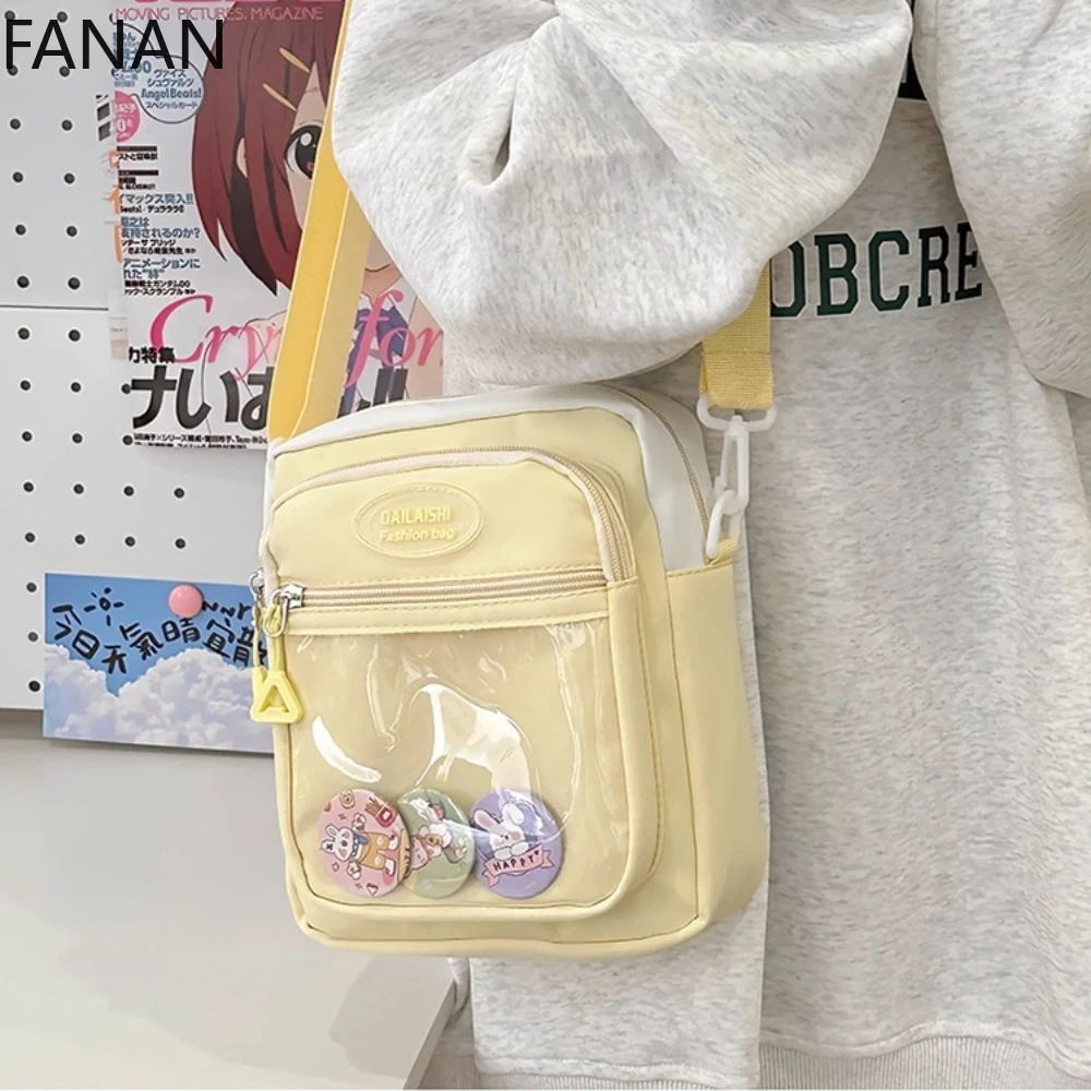 Фото Новинка 2025 года, Kawaii Itabag для больших сумок, сумки для девочек-подростков, прозрачная сумка через плечо JK, сумка через плечо, кошелек Bolso №5