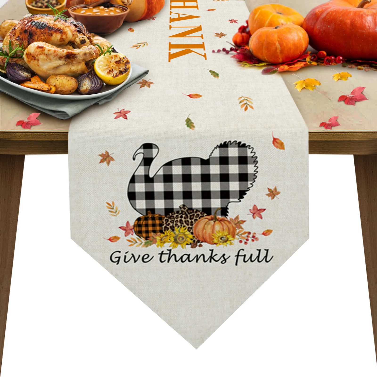 

Настольная дорожка в виде тыквы на День Благодарения, свадебное украшение, домашний декор, кухонная настольная дорожка, столовые приборы