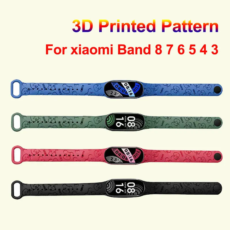 

Silicone Band Strap for Xiaomi Mi band 8 7 6 5 4 3 Replacement Bracelet Breathable Sports Wristband For Watch Accessories