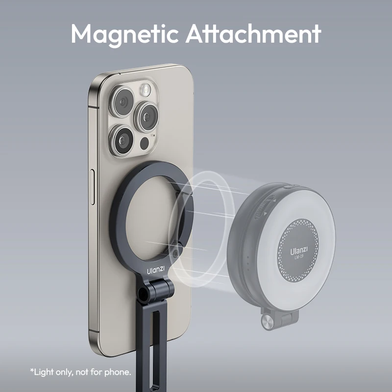 Фото Ulanzi MA07 Maglock 1/4 крепление для телефона с холодным башмаком, двухстороннее магнитное крепление для телефона для штатива для камеры для iPhone 16, 15, 14, 13 №4