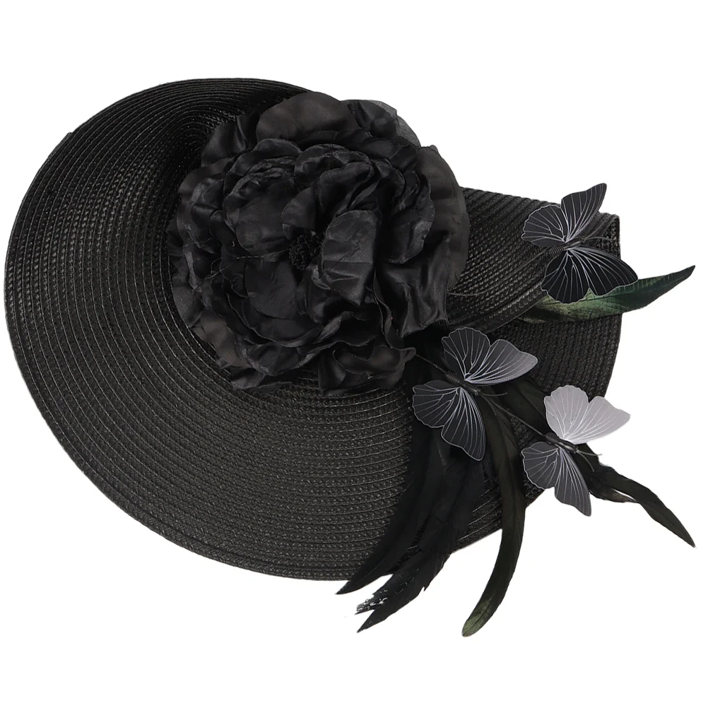 Повязка на голову для чаепития головной убор ручной работы соломенный чародей