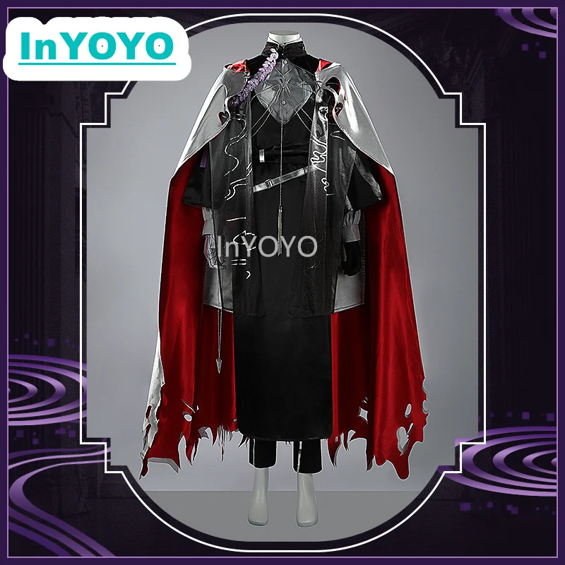 

InYOYO Vtuber Kenmochi Toya Cosplay Costume Nijisanji ROF-MAO Handsome Uniform Cloak Role Play Halloween Party Outfit New 2023