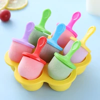 7 holes child silicone ice cream mold maker machine diy container reusable truck cup home kitchen accessories