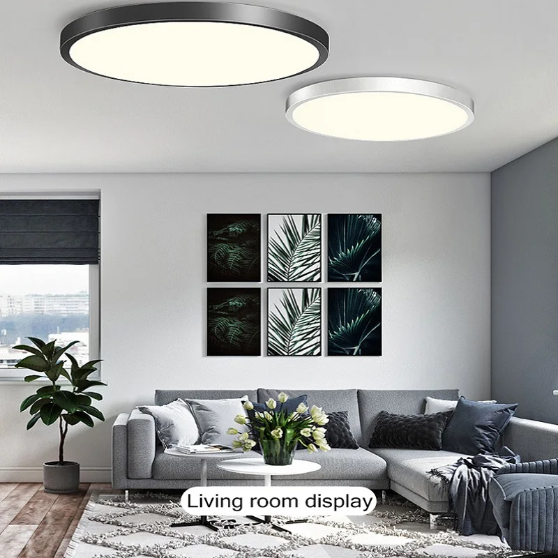 

Led Panel Light Modern Simple 220V Circular Lighting For Living Room Indoor Fixture Lighting Ceiling Bedroom Kitchen Lamps
