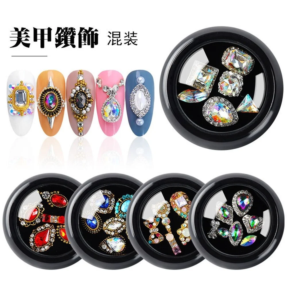 

Bows Nail Rhinestones Jewelry Set for DIY Summer Decorations Mixed Pearl Crystals Gem Charms Nail Parts Kawaii Accessories