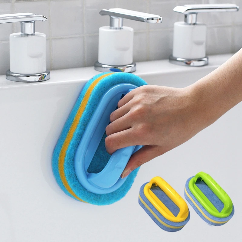 

2022 многофункциональная губчатая щетка с ручками для кухни ванной комнаты
