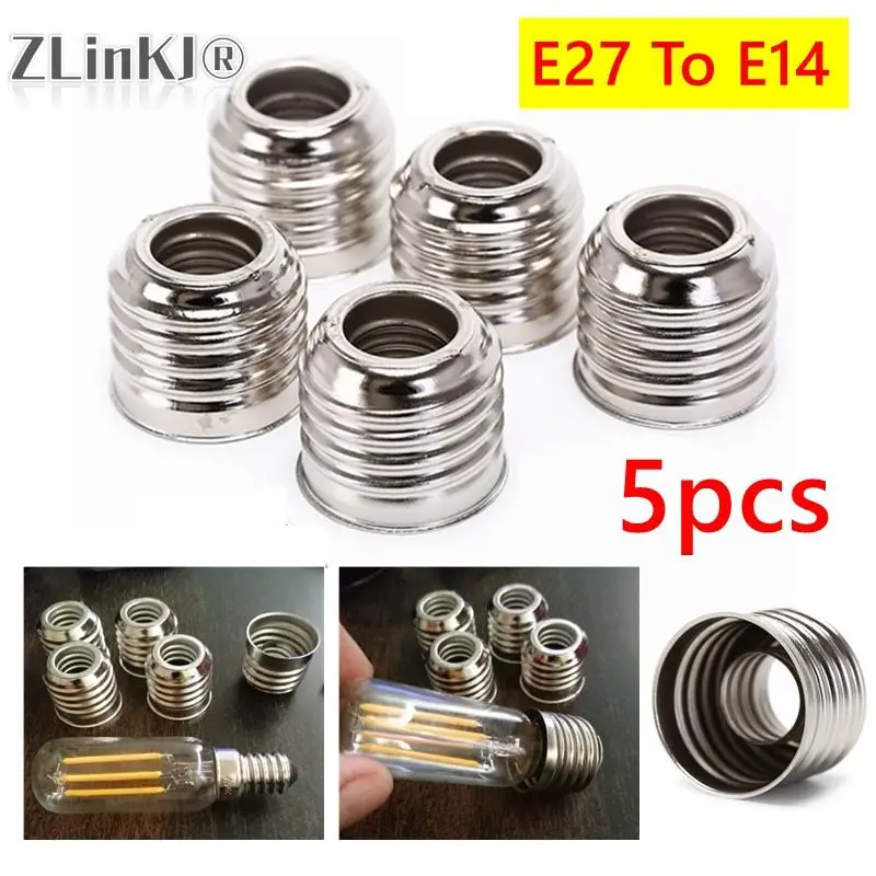 

E27 To E14 250V Lamp Holder Converter Socket Light Bulb Lamp Holder Adapter Plug Extender Led Light 5pcs Light Base Accessories