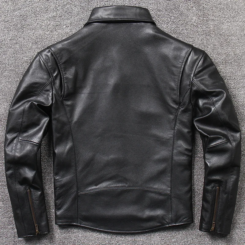 Лидер продаж оптовая продажа Классическая тонкая куртка из Натуральной Кожи motor