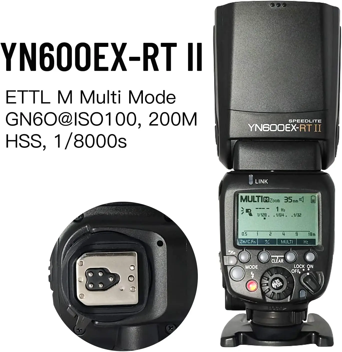 Фото Вспышка YONGNUO YN600EX-RT II и контроллер YN-E3-RT, автоматическая TTL HSS-вспышка для Canon 6D II, 5D Mark II, III, IV, 1DX Mark III, EOS R5 №3