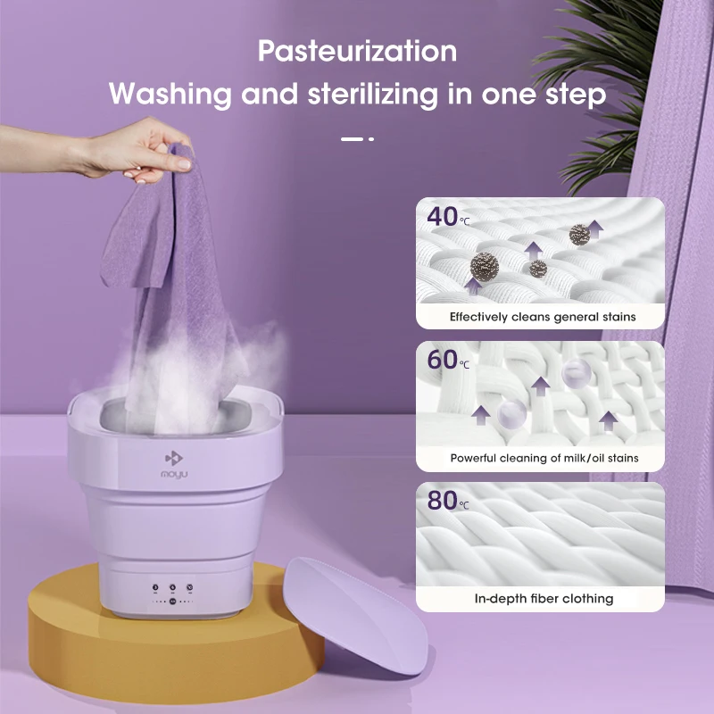 

Folding Mini Washing Machine For Socks Underwear Panties Portable Washing Machine Bucket Baby Clothes Sterilize For Home Travel