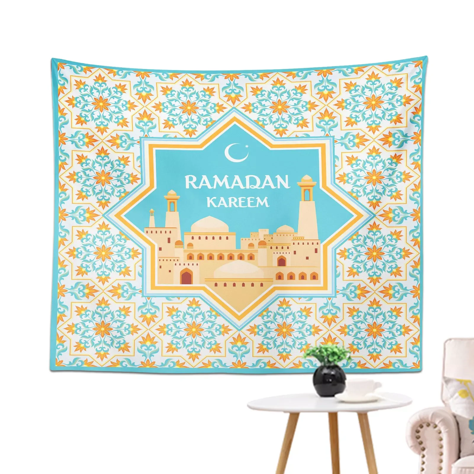 

Ramadan Mubarak Moroccan Party Photography Backdrop Photo Moon Star Photographic Decor Background Photo Studio Booth Props