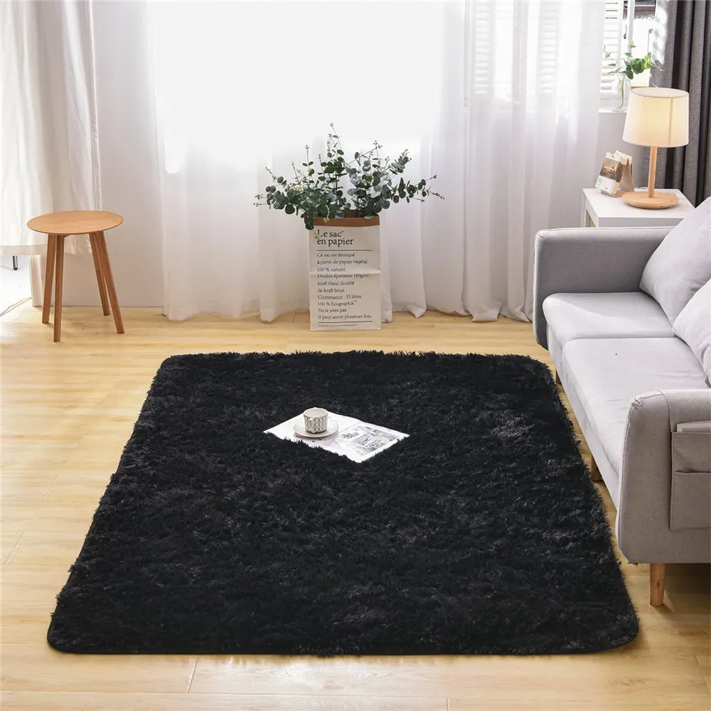 

Коврик для гостиной, пушистый искусственный ковер для спальни, современный мягкий большой пушистый плюшевый ковер для дома, декоративный к...