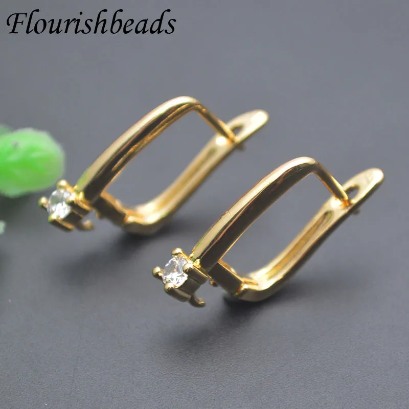 30 шт./партия 18 К золотой цвет не содержит никель выцветает серьги-Крючки Schwenzy