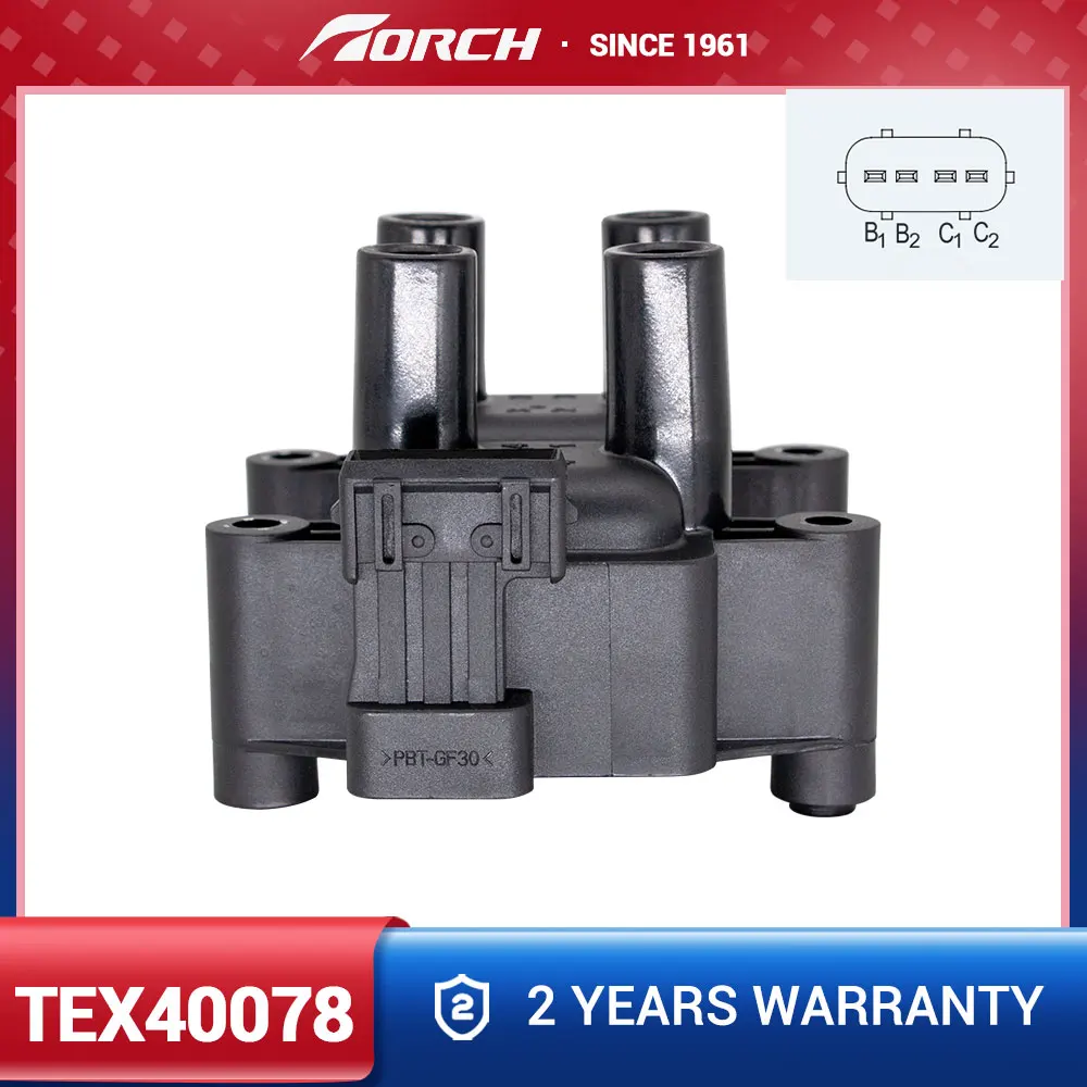 

1PCS Ignition Coil TEX40078 Replace for A11-3705110EA A113705110EA F01R00A025 F01R00A036 Fit with Chery A5(a21) 1.5L/1.6L/1.8L