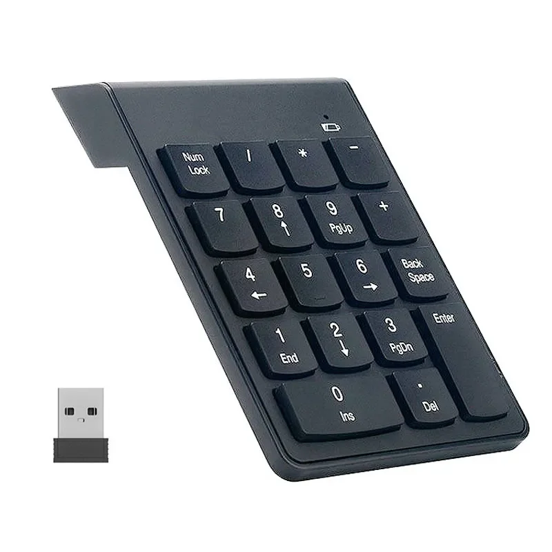 

Small-size 2.4GHz Wireless Numeric Keypad Numpad 18 Keys Digital Keyboard for Accounting Teller Laptop Notebook Tablets