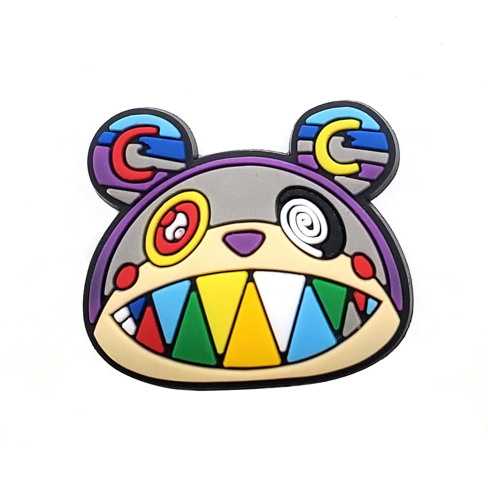 8PCS /Set Shoes Charms Croc Cute Cartoon Sunflower Shoes Decoration Buckle Sandals Accessories Kids Gifts Wholesale