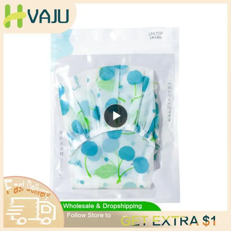 

Eva Hair Cap Shower Women Hair Dryer Cap Creative Bathroom Supplies Shower Cap Cute Cherry Thick Cover Reusable Waterproof