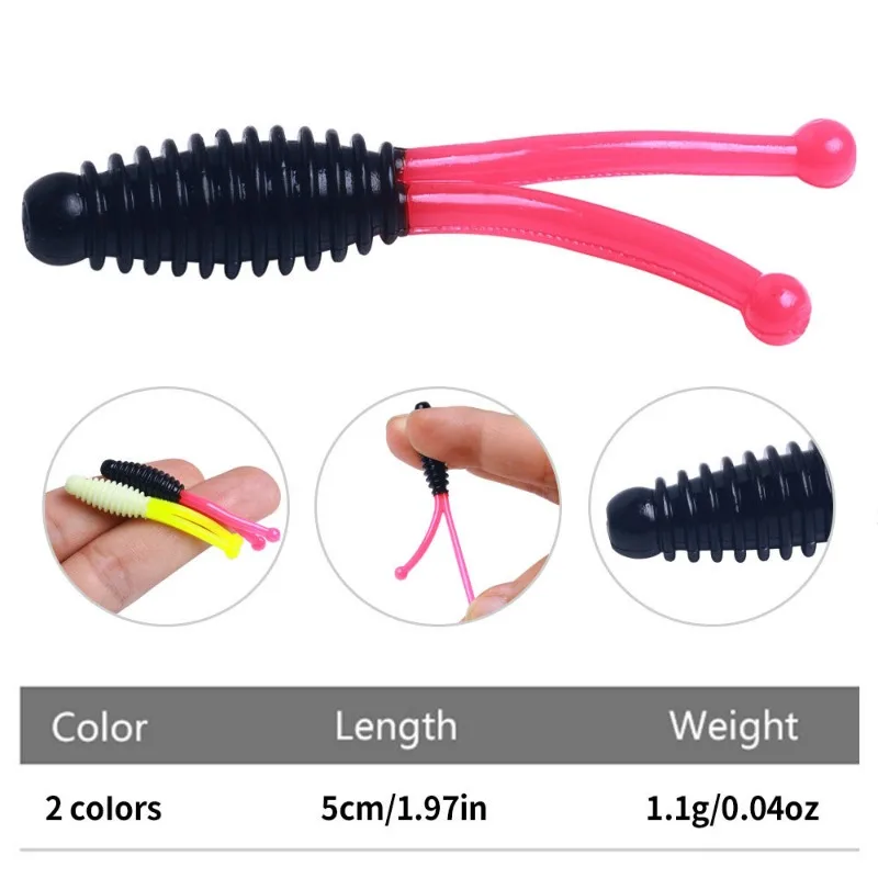 20 шт. мягкая рыболовная приманка с резьбой