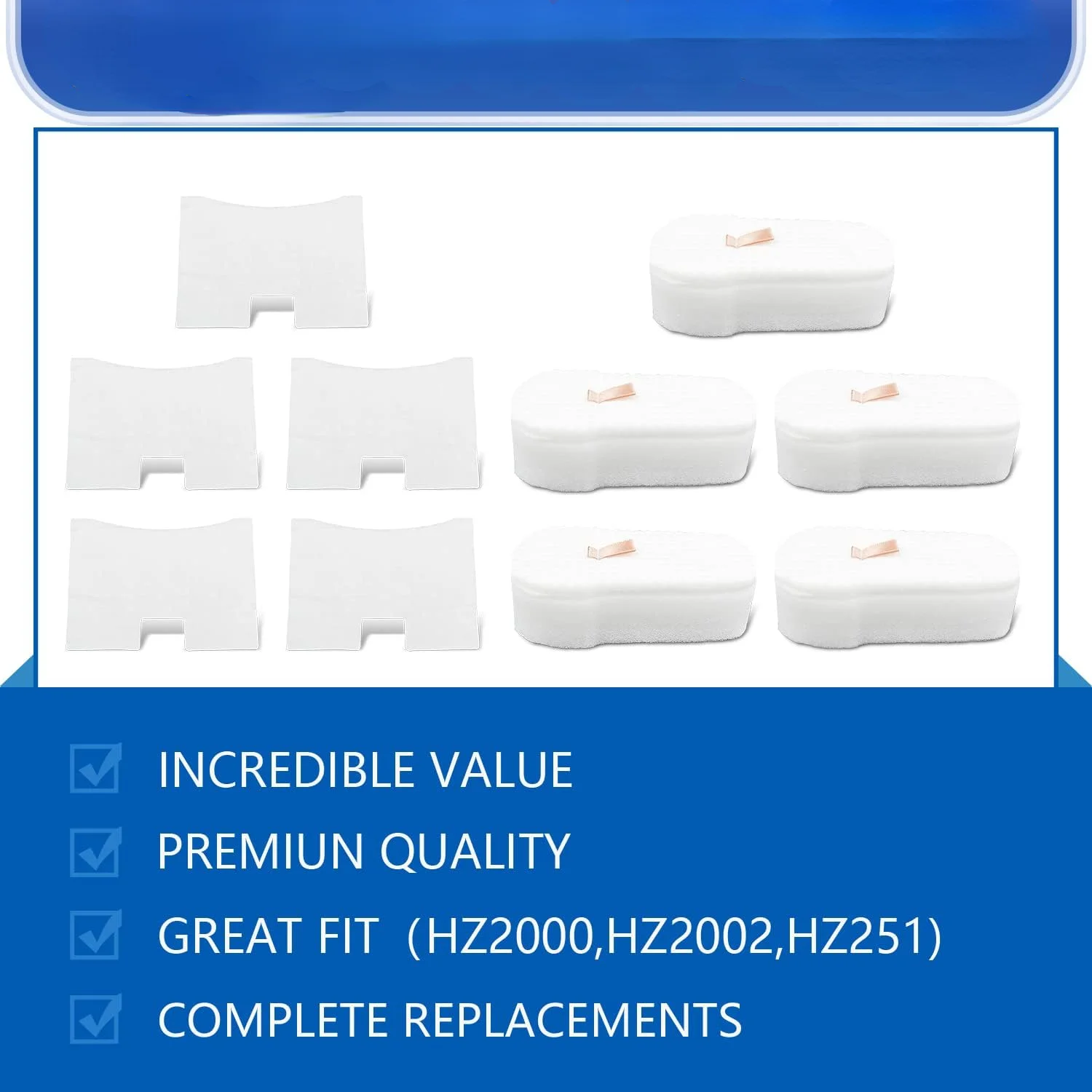 Filter for UltraLight DuoClean PowerFins Corded Stick Vacuum HZ2000 HZ2002 HZ251 Part XFFKHZ2000 XPMFHZ2000 5 Foam and Fel