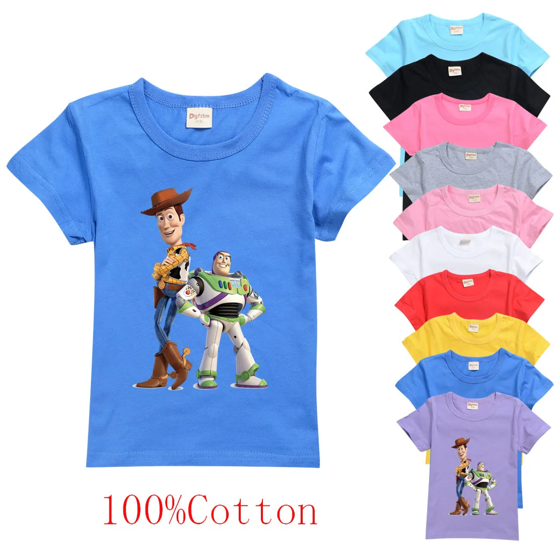 

Disney Toy Story Kids T-Shirts Buzz Lightyear Woody Graphic 2-15Y Baby Boys T shirt Cartoon Girls Clothes Summer Children Tops