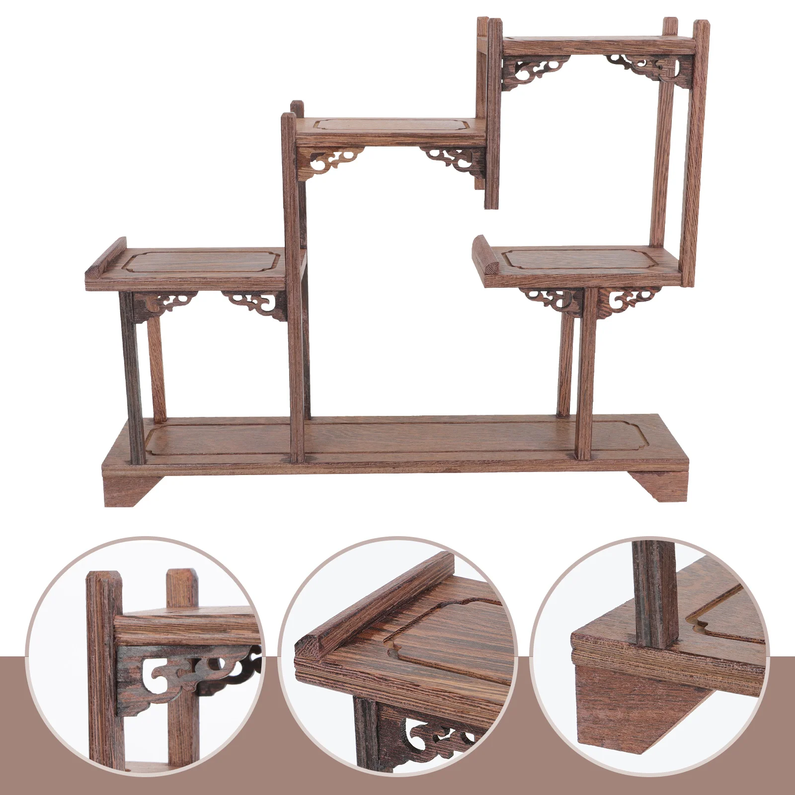 Antique Display Stand Craft Displaying Frame Novel Wooden Storage Rack | Decorative Shelves/Display Stands