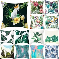 45x45cm plant pattern linen pillow case hawaiian cushion cover home decor pillow cover suede car pillowcase