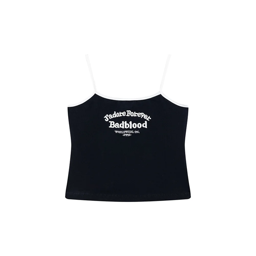 

Badblood summer sexy cropped camisole for women, Ladies Spice Crew embroidered top, can be worn alone or as a base.